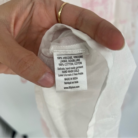 FillyBoo Charm Your Way Ruched Cottagecore Maxi Dress Gown in Sunday Pink Large - Picture 4 of 12